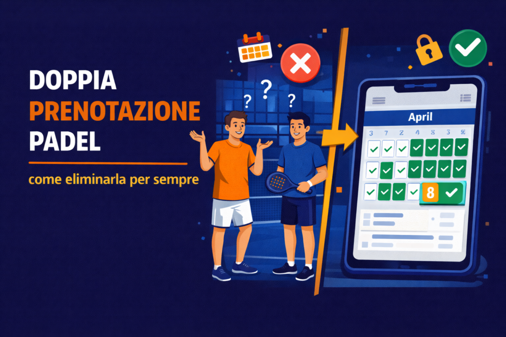doppia prenotazione padel - come eliminarla con sistema real-time