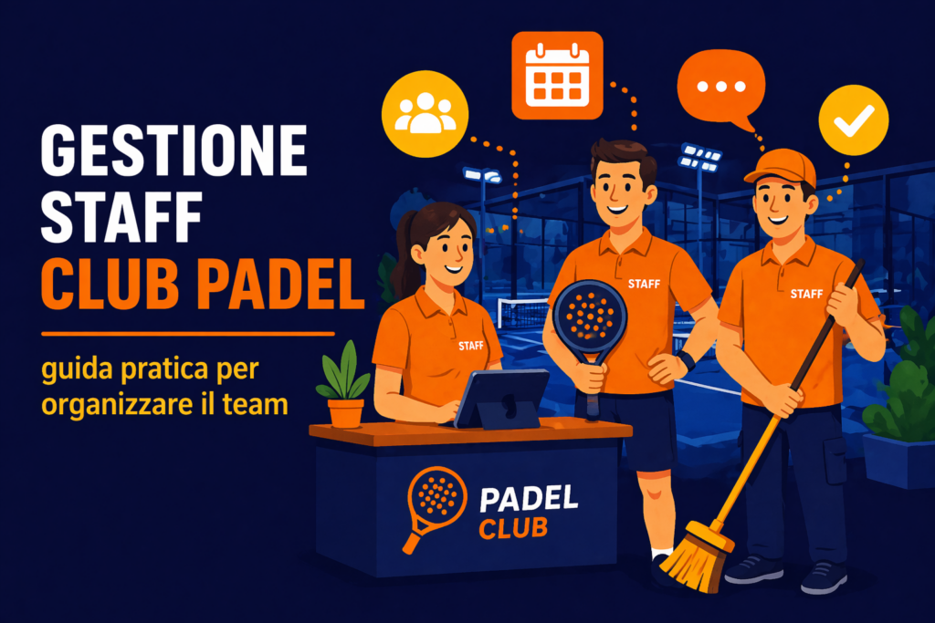 gestione staff club padel - guida pratica per organizzare il team