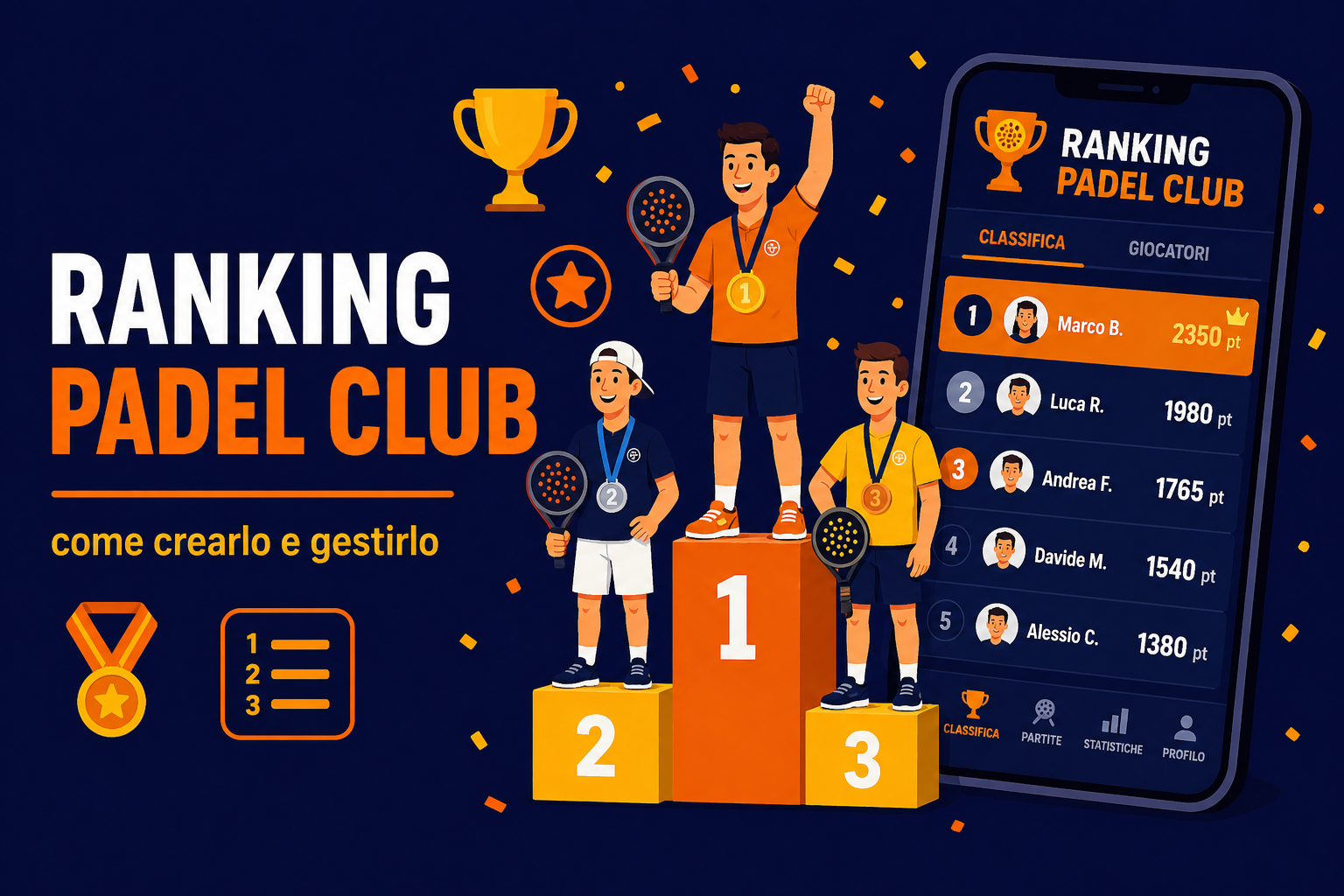 ranking padel club - come crearlo e gestirlo per aumentare l'engagement