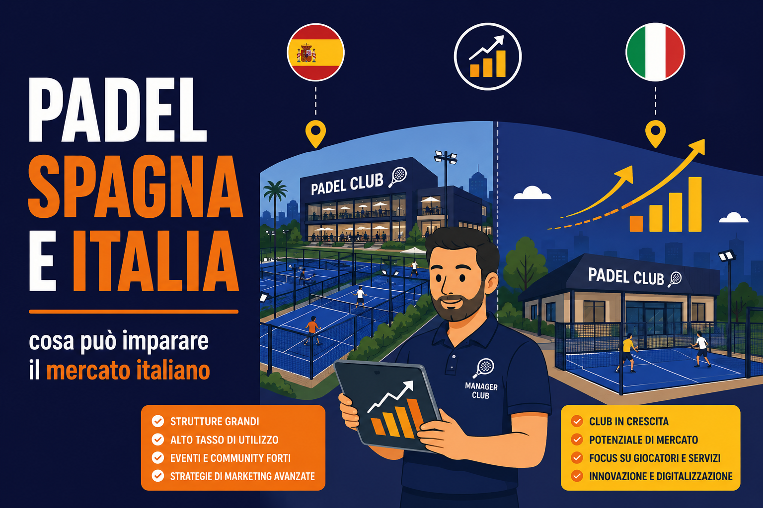 Padel Spagna mercato e lezioni per l'Italia