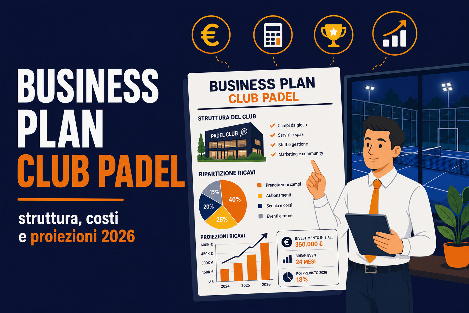 Business plan club padel struttura e costi