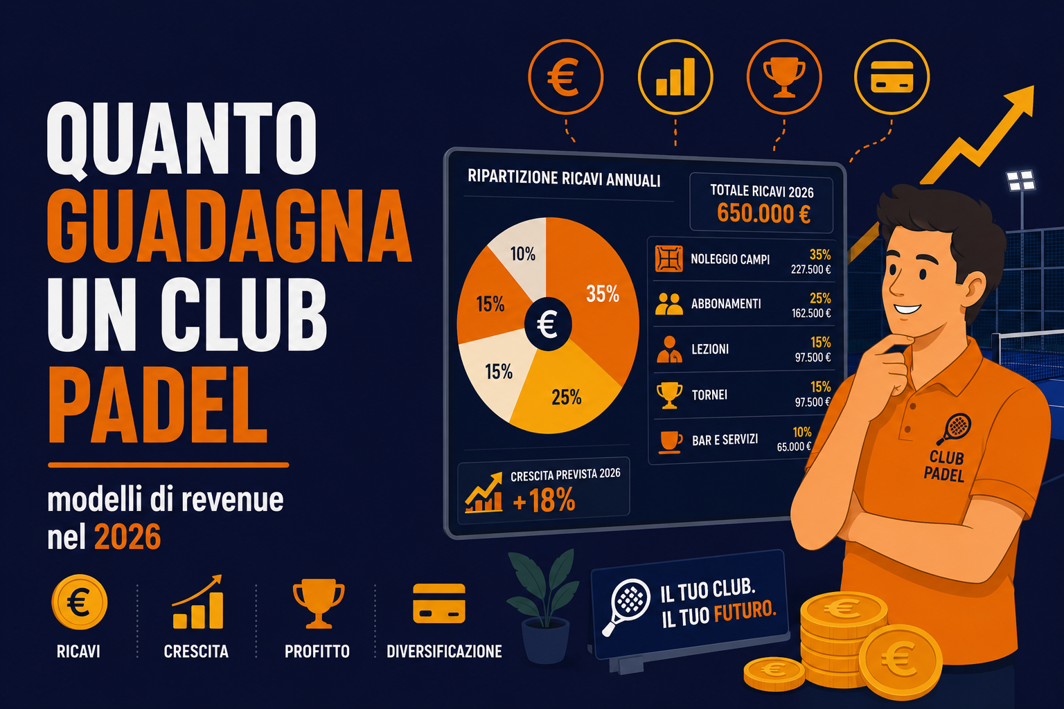 Quanto guadagna un club di padel modelli di revenue