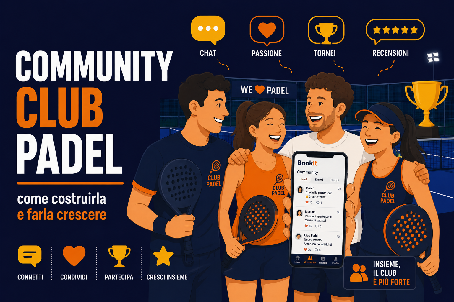 Community club padel come costruirla con BookIt