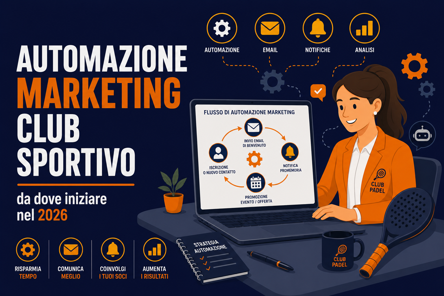 Automazione marketing club sportivo con BookIt