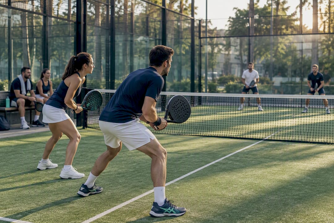 Squadre aziendali in un torneo di padel